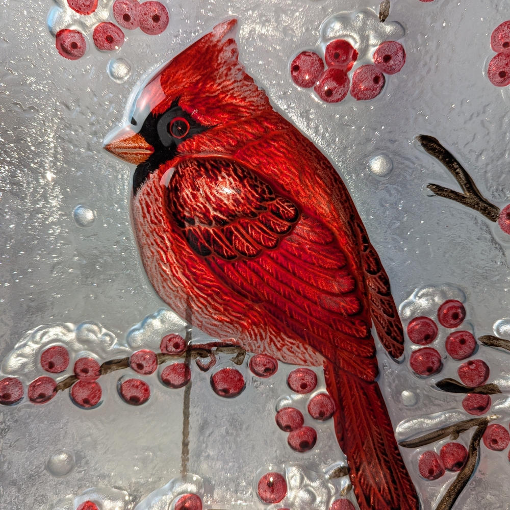 Red Cardinal Bird Suncatcher